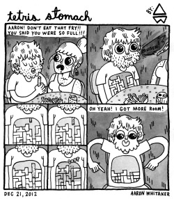 thefrogman:  Tetris Stomach by Aaron Whitaker [website | tumblr | twitter]