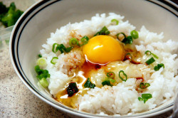 Tamago kake gohan,Raw Egg with Rice 卵かけご飯 by Angel_Blue on Flickr.