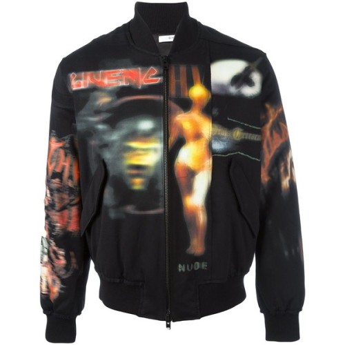 Givenchy Printed Bomber Jacket ❤ liked on Polyvore (see more mens cotton jackets)