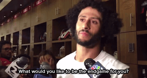 wilwheaton:  the-movemnt:  Watch: Colin Kaepernick was grilled by the media — and