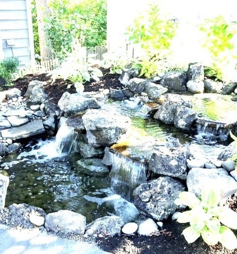 Transitional Landscape - Concrete Pavers Inspiration For A Huge Transitional Partial Sun Front Yard Concrete
