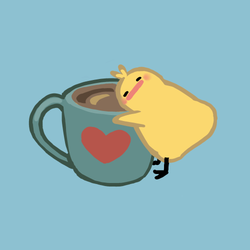 These tired birdblobs need their coffee / tea fix for the morning(These icons were made as a surpris