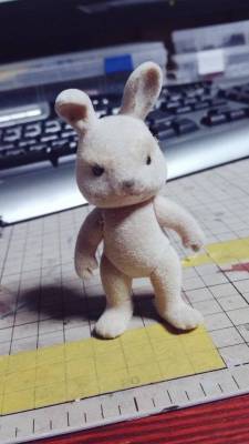 Theinturnetexplorer:  Dude Turns Little Bunny Toy Into A Battle Hardened Warrior.