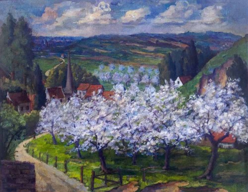 Blossom in Limburg   -    Paul Windhausen Dutch,1903-1944Oil on canvas,