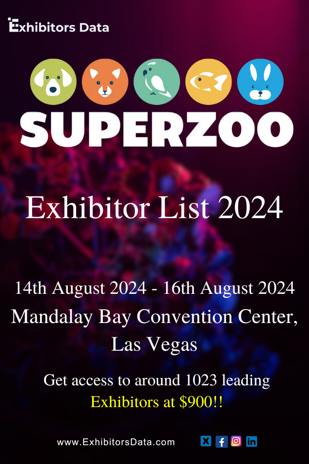 SuperZoo Exhibitor List 2024 exhibitorsdata123 on Tumblr