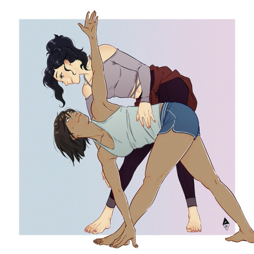 prom-knight: HUZZAH Korrasami workout prints complete! These will be debuting at ECCC for purchase as individuals or as a set deal ;) For those who won’t be able to make it to ECCC, I plan on opening my web store this year, within a few months (I am