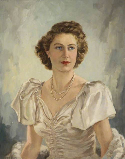 Elizabeth II By Beatrice M. Johnson Oil on canvas