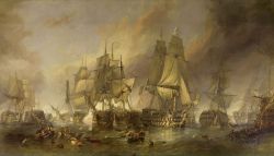 maritimehistorypodcast:  The Battle of Trafalgar 21 October 1805 Today marks the celebration of Trafalgar Day! The Battle of Trafalgar took place on this day in history, 21 October 1805. It was a naval engagement between the Royal Navy and the combined