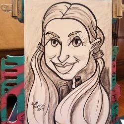 Caricature done today at the Melrose Arts