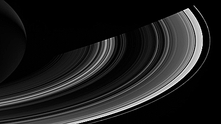 astronomyblog: Saturn, rings and moons seen by the Cassini spacecraft wow! Image credit: NASA/JPL (original video) 
