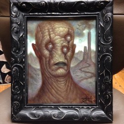 chetzar:  “3 Eyed Stare” 8x10&quot; commission finished and ready to ship! #darkart #chetzar #ILikeToPaintMonsters #ILTPM #oilpainting #art #fineart