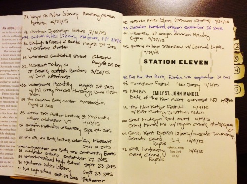 emilystjohnmandel:It seems fitting that my 100th event for Station Eleven was a) in Michigan and b) 