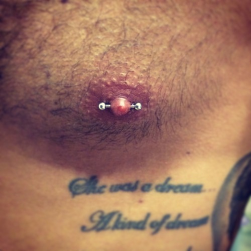 filozpiercer: Male Nipple Piercing piercingmylove piercing-world piercednipples