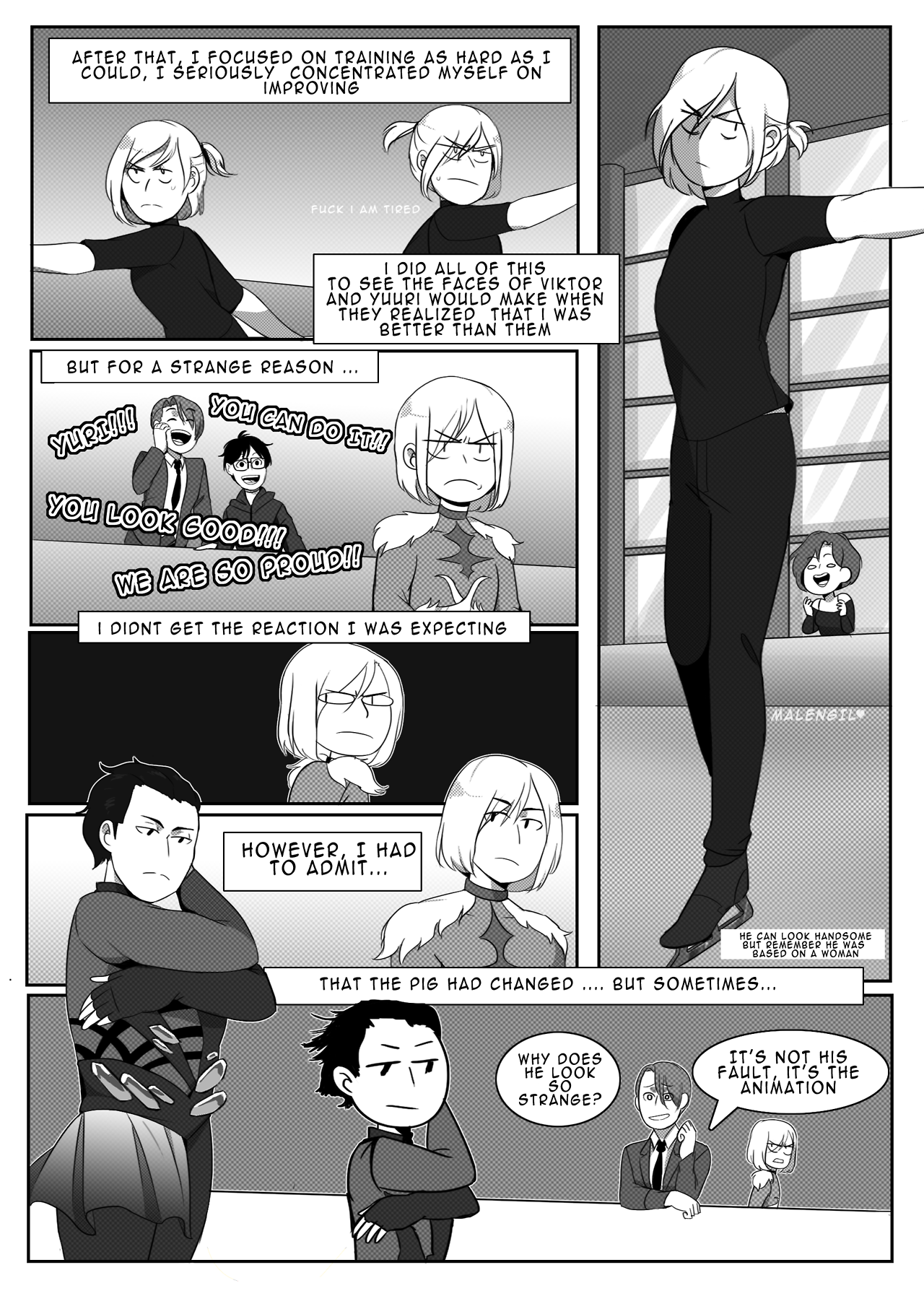 malengilblog: Yuri on ice parody, completed  This was part of a yuri on ice Fanbook