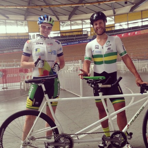laicepssieinna: From alex_a_green - One part of @oztandem forgot his shoes so national champ @sarahe