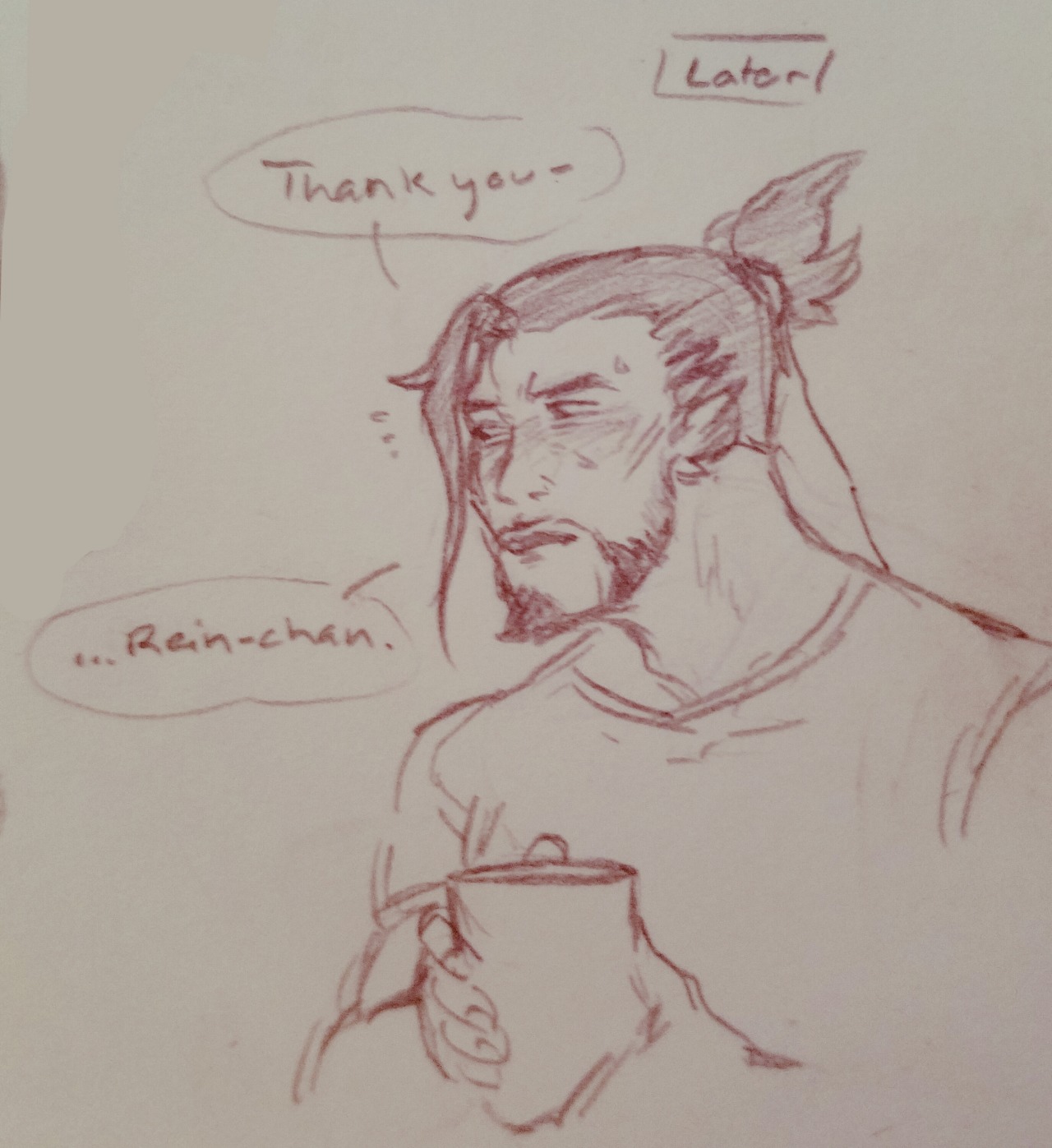 vermillionsketcher:  hanzo seeks important help from genji