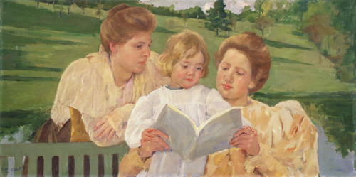 Mary Cassatt (American, 1844-1926), Family Group Reading, 1898. Oil on canvas.