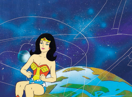 c86:  Wonder Woman production cel from Hanna-Barbera’s Super Friends, c. 1970s