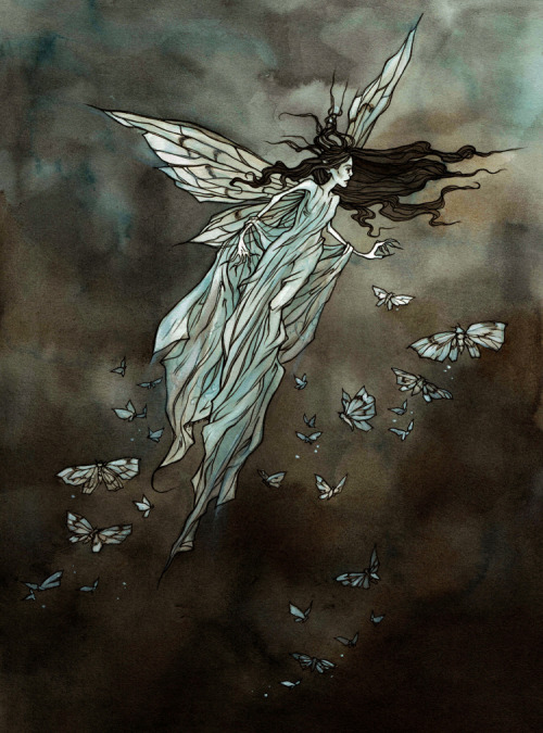 ex0skeletal-undead: Fairy Illustrations by LiigaKlavina This artist on Instagram // Facebook