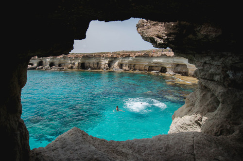 Cliff diving at the Sea CavesCyprus