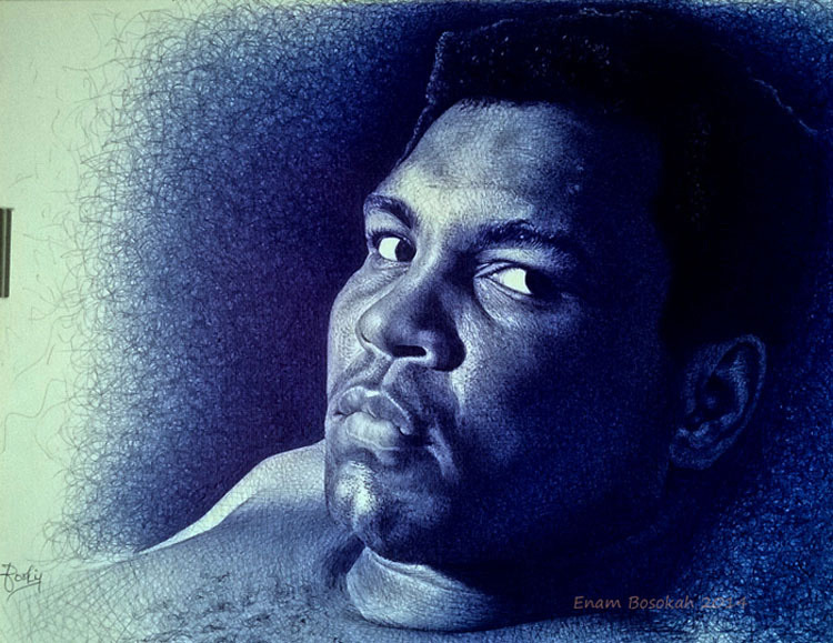 Retratos hiperrealistas hechos sólo con un bolígrafo. Impresionante!
