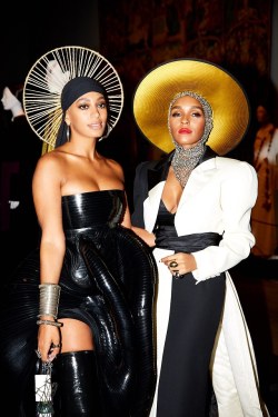 Celebsofcolor:solange Knowles And Janelle Monae Attend The Heavenly Bodies: Fashion