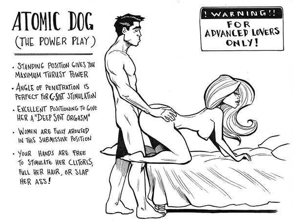 poundtheround:  Advanced Doggystyle Variation: The Atomic Dog  One of the things