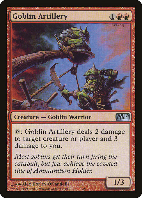 mtg-cards-hourly: Goblin ArtilleryMost goblins get their turn firing the catapult, but few achieve t