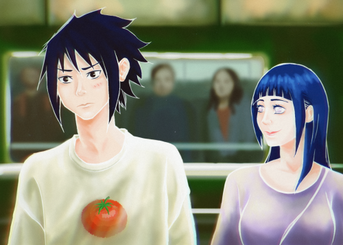Sasuke: Of All Days She Just Ought To See Me In This Stupid T-shirt (Naruto's Gift). What Fucking Chances?