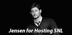 angelkurenai:  jayacklesdaily:  So the Saturday Night Live posted this  and we all know that Jensen has stated on JibCon 2016 that its a big dream of his to host it here is the video, so lets get this on the road and make it real.All you need to do