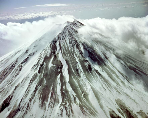 onlyoldphotography:  Hiroshi Hamaya: Winter starts on peak of Mount Fuji. Japan, 1962