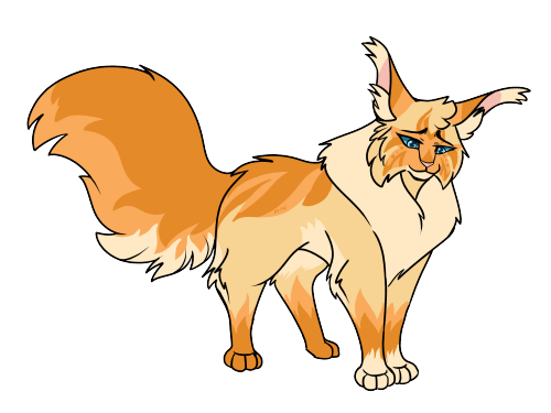 featherheartwarriors:Design refinement featuring Tigerstar’s bastard children