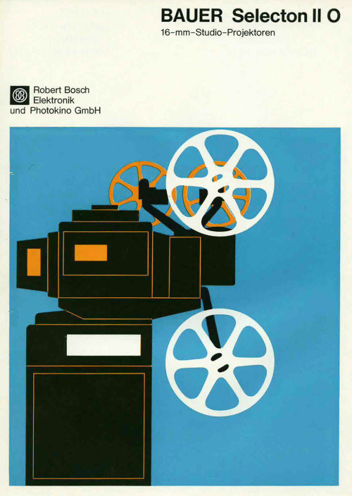Bauer Selection brochure, 16mm film, 1970. Bosch, Germany.