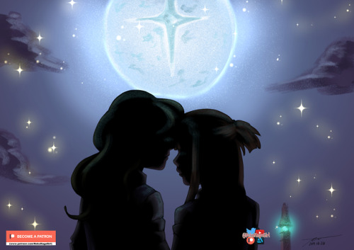  This is my art for Dianakko Week 2019, day 1: Soulmates/Star-Crossed Lovers, @dianakko-week !TWITTE