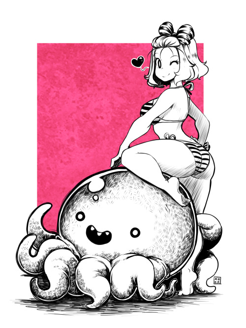 kenron-toqueen:  Yavi and Happy Octopus x u o)/Oc Yavi by Kenron ToqueenFollow me on Instagram!! <3  