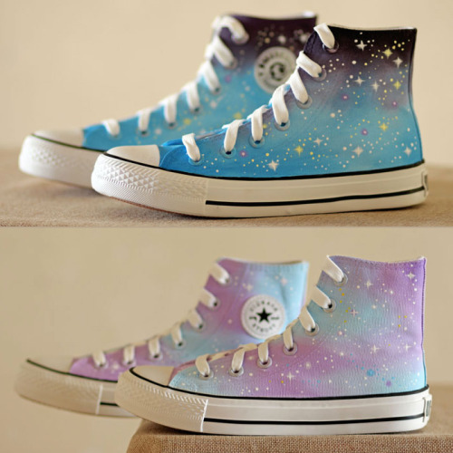 dark-princen:  Harajuku Gradient Galaxy Shoes |ั|Use the code ‘shiro’ to get a 10% discount