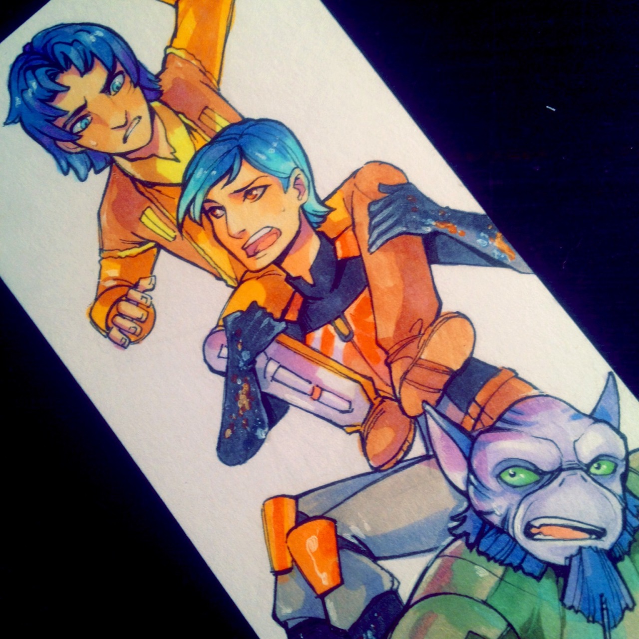 lorna-ka:  Colored that long Rebels pic. Until I get my hands on a good scanner,