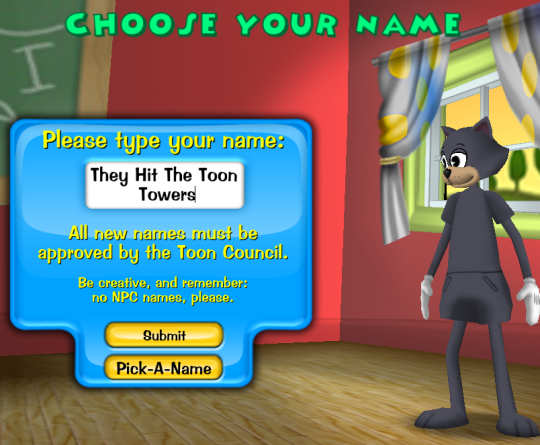 trans-raiden:trans-raiden:trans-raiden:my name got rejected by the toontown admins. what should I rename my character post canceled whatever.