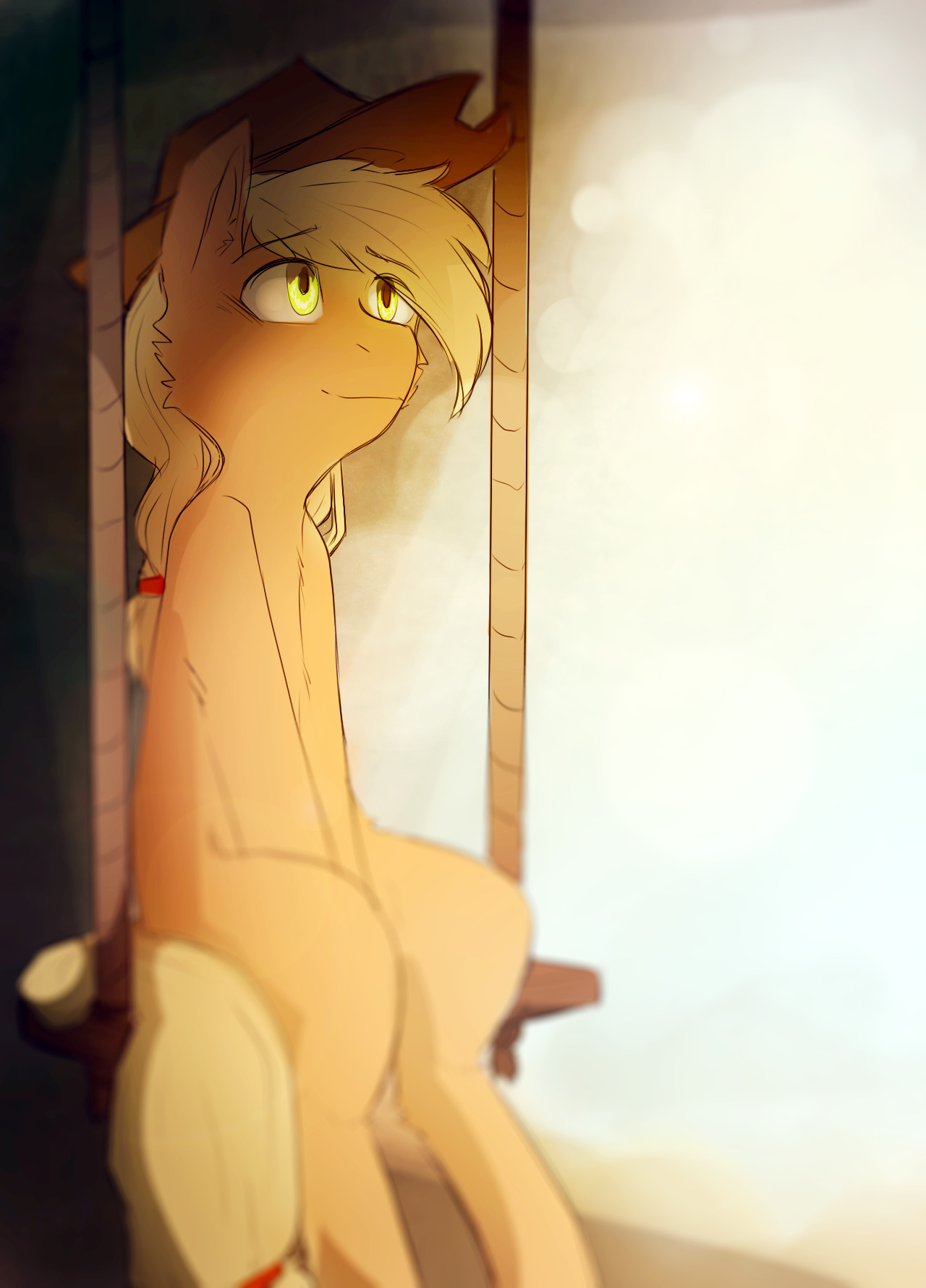 ask-creepyshy:I love to see AJ on the swings…:3