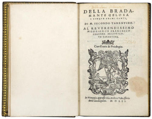 Secondo Tarentino&rsquo;s Della Bradamante gelosa (1552)