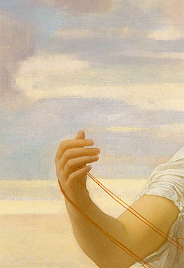 sollertias:  Winding the skein by Lord Frederic Leighton, c. 1878 (detail) 