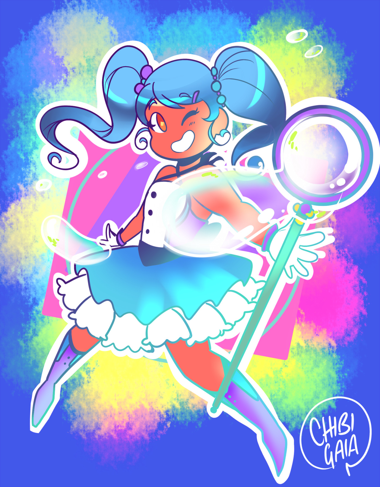 chibigaia-art: me: i should work on my ocsbrain: draw a magical girl on impulseme: