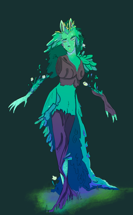 Drafted a Dryad Forest Guardian :’) I need to flesh her out some more, but I hope you enjoy!su