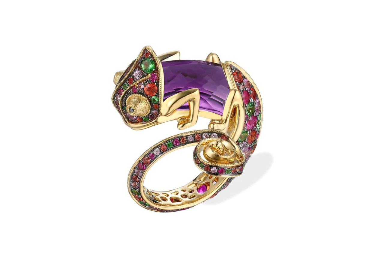 Winterhill-Aria - Interchangeable Sapphire Chameleon ring, with...