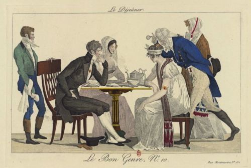 southcarolinadove: allthingsromanticism: Le Bon Genre (1827) Scenes from Parisian Social Life in the