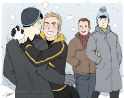 spirks enjoying the snow ~happy winter~