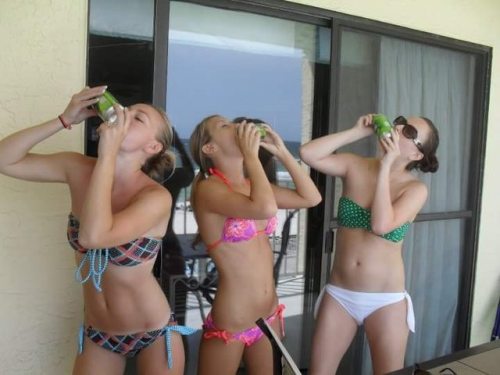 sister beer shotgun race #realbikinis porn pictures