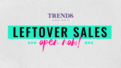Leftover Sales OPEN If you missed pre-orders, now is your chance to get your TRENDS goodies. Our sho