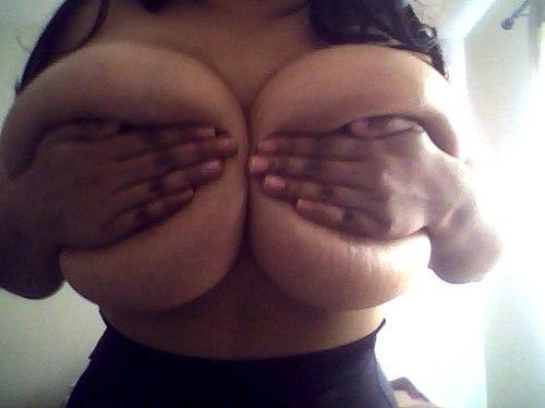 Porn photo “Look! My tits have gotten so fat,