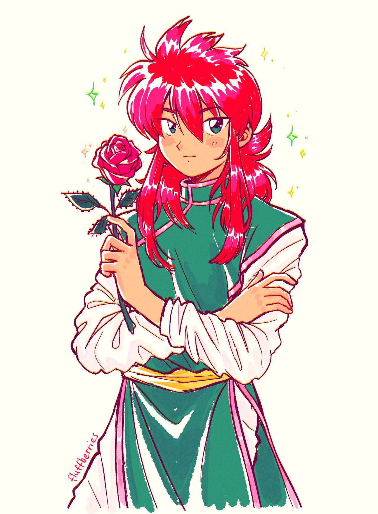 fluffberries: drawing kurama is self care lol ^__^ (happy valentines!)